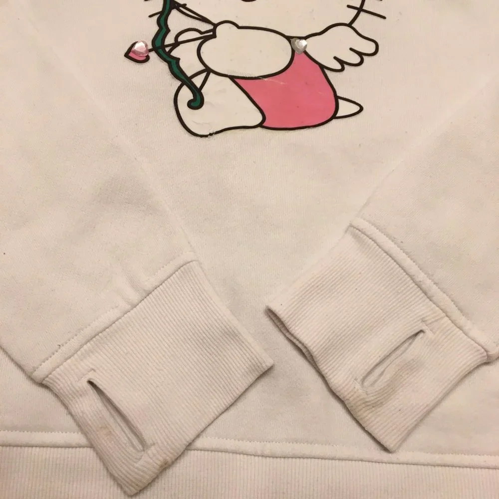 ADORABLE y2k hoodie with hello kitty logo and crystal details! - Picture 15 of 15
